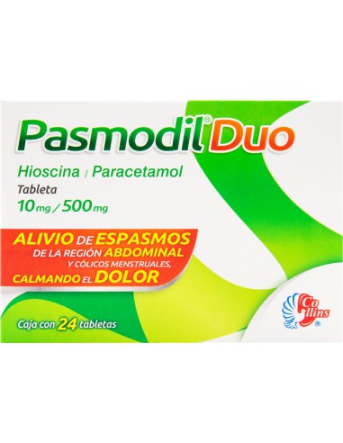 Pasmodil Duo Tabs 10mg / 500mg C/24