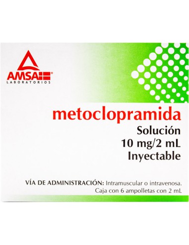 Metoclopramida Sol.Iny. 10 mg/ 2 mL Amp. C/6 (Amsa)