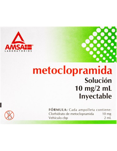 Metoclopramida Sol.Iny. 10 mg/ 2 mL Amp. C/6...