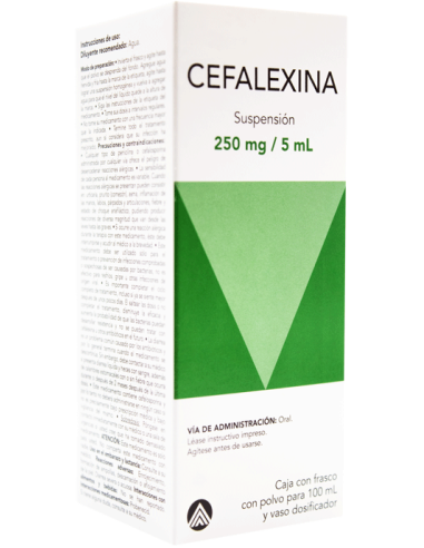 Cefalexina Susp. 250mL Fco 100mL (Maver)