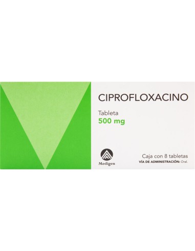 Ciprofloxacino Tabs 500mg C/8 (Medigen)