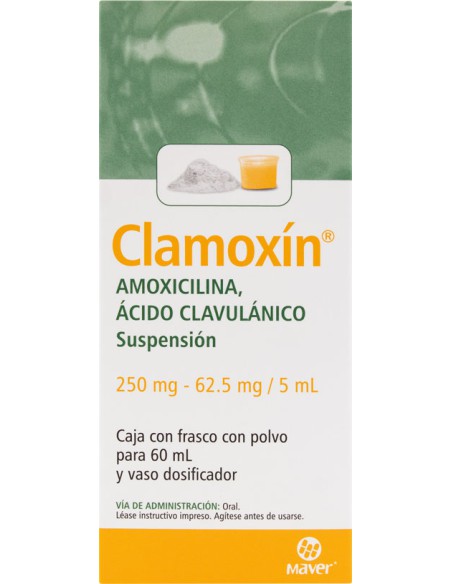 Clamoxín Susp. 250mg / 62.5mg Fco 60mL