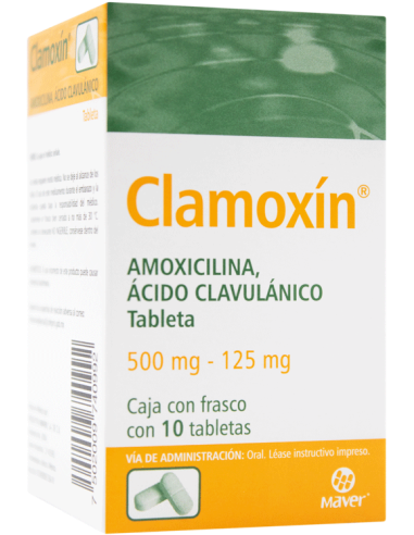 Clamoxín Tabs 500mg / 125mg C/10