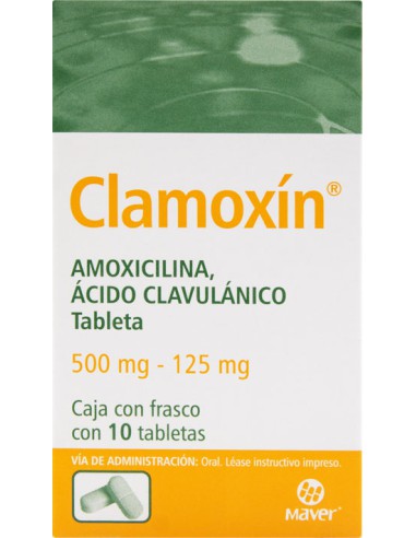 Clamoxín Tabs 500mg / 125mg C/10