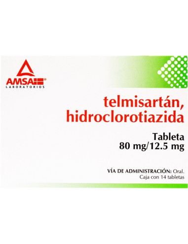 Telmisartán, Hidroclorotiazida Tabs. 80 mg / 12.5 mg C/14 (Amsa)