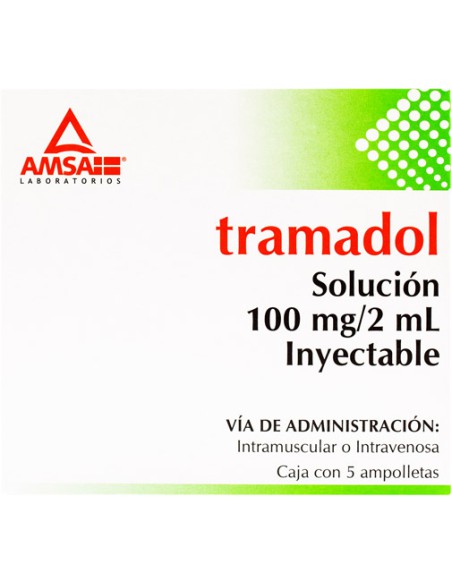 Tramadol Sol. Iny 100 mg/ 2 mL Amp. C/5 (Amsa)