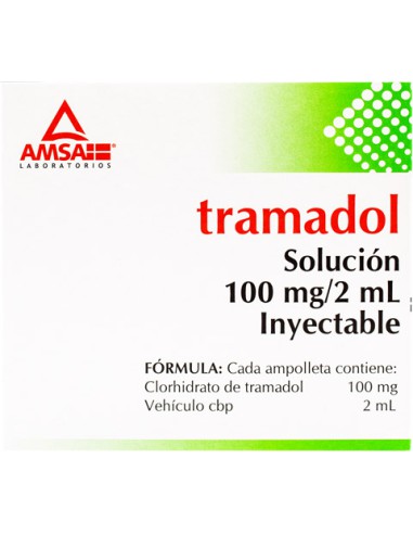 Tramadol Sol. Iny 100 mg/ 2 mL Amp. C/5 (Amsa)
