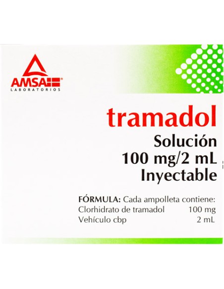 Tramadol Sol. Iny 100 mg/ 2 mL Amp. C/5 (Amsa)