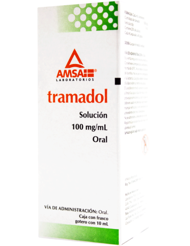 Tramadol Sol. Oral 100 mg / mL Frasco gotero con 10 mL (Amsa)