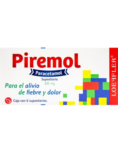 Piremol Supositorios 300mg C/6