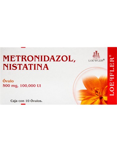 Metronidazol, Nistatina Óvulos 500mg / 100,000...