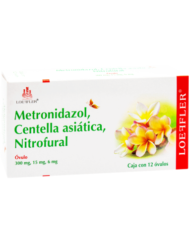 Metronidazol, Centella asiática, Nitrofural Óvulos C/12 (Loeffler)