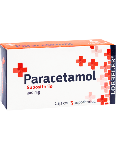 Paracetamol Supositorios 300mg C/3 (Loeffer)