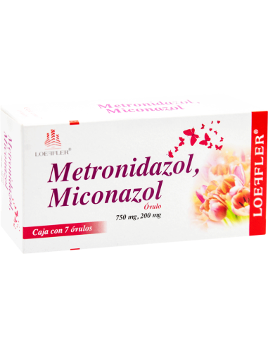Metronidazol/ Miconazol Óvulos 750mg/200 mg C/7 (Loeffler)
