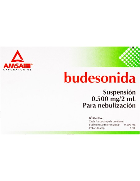 Budesonida Sol. Nebulización 0.500 mg / 2 mL Amp. C/5 (Amsa)