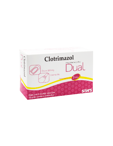 Clotrimazol Dual Óvulos y Crema al 1% (SON'S)