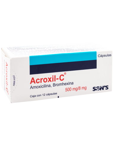 Acroxil-C Caps 500mg/ 8mg C/12