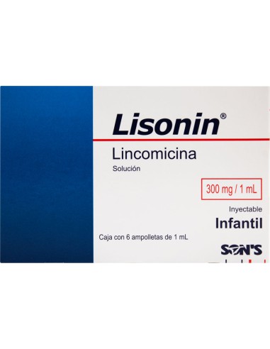 Lisonin Sol. Iny. Infantil 300mg Amp C/6