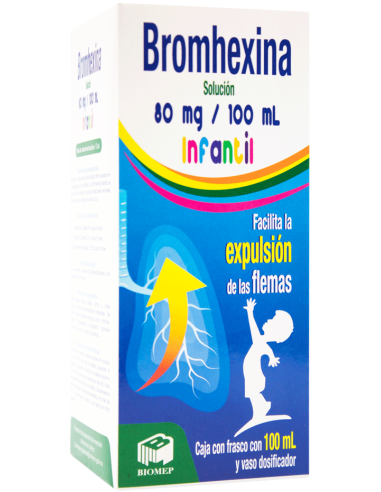 Bromhexina Sol. Infantil Frasco con 100 mL (Biomep).