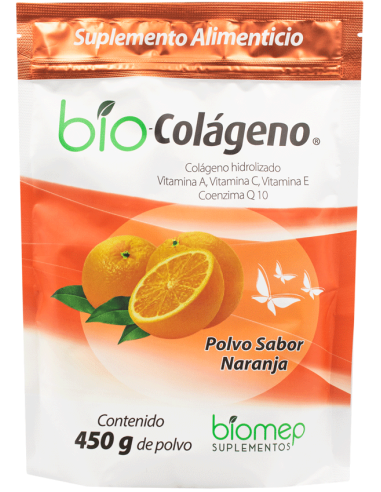 Bio-Colageno Bolsa Sabor Naranja Polvo 450g
