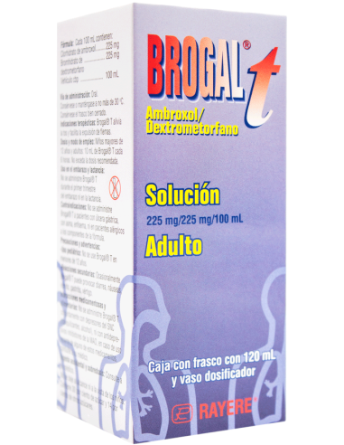 Brogal T Sol. Adulto de 225mg / 225mg / 100mL Fco 120mL.