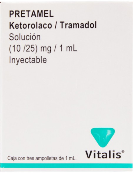 Pretamel Sol. Iny. 10mg/ 25mg/ 1mL Amp C/3