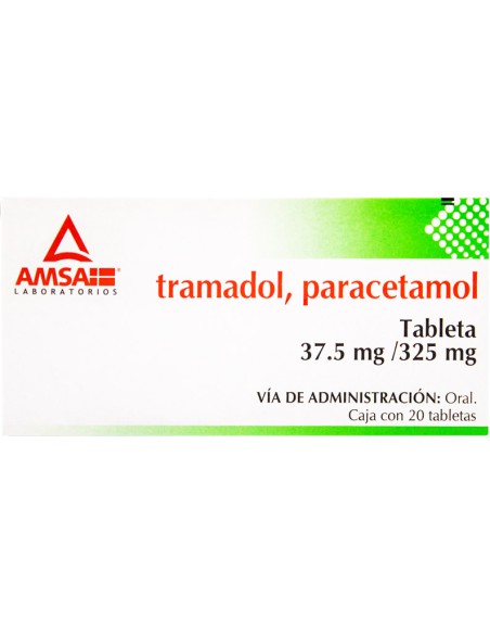 Tramadol, Paracetamol Tabs 37.5 mg / 325 mg C/ 20 (Amsa)