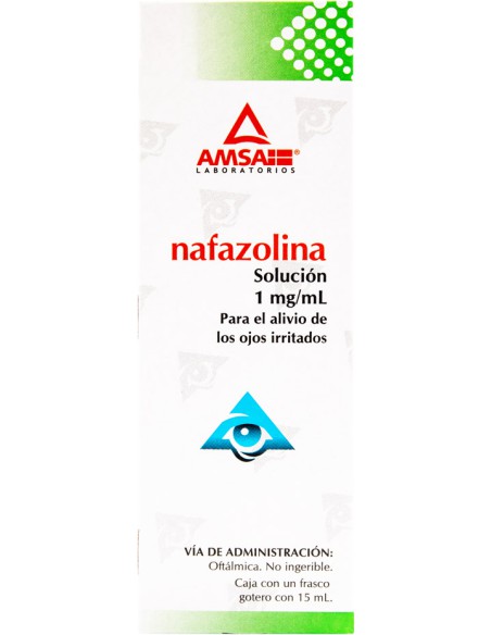 Nafazolina Sol. Oftálmica 1 mg/ mL Frasco gotero con 15 mL (Amsa)