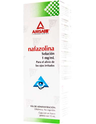 Nafazolina Sol. Oftálmica 1 mg/ mL Frasco gotero con 15 mL (Amsa)