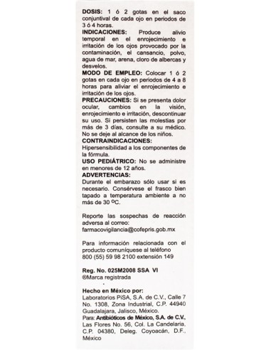 LLubriamsa Sol. Oftálmica 3 mg / 0.16 mg / 1 mL...