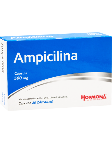 Ampicilina Caps 500mg C/20 (Hormona)