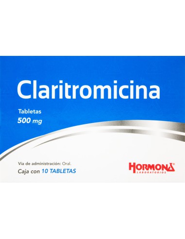 Claritromicina Tabs 500mg C/10 (Hormona)
