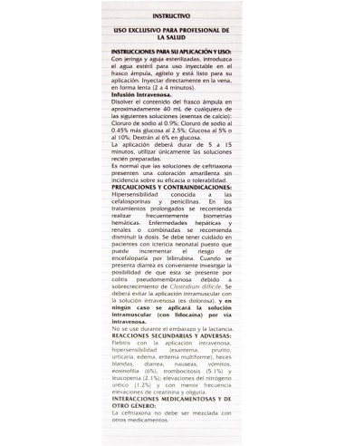 Amcef I.V Sol. Iny. 1 g Amp. 10 mL