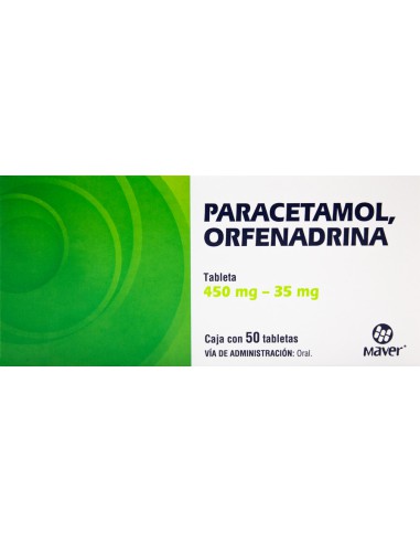 Paracetamol, Orfenadrina Tabs C/50 (Maver)