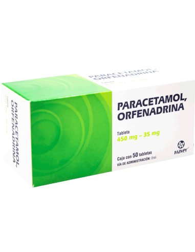 Paracetamol, Orfenadrina Tabs C/50 (Maver)