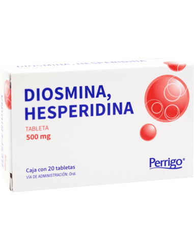 Diosmina, Hesperidina Tabs 500mg C/20