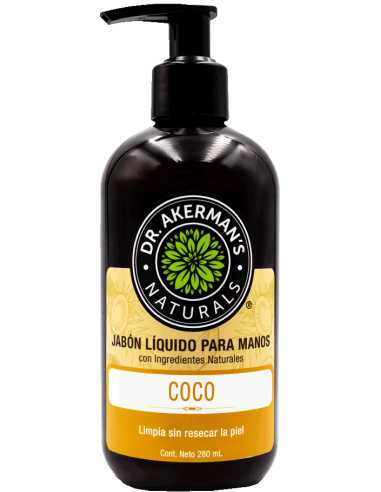 Jabón Liquido Coco Dr. Akerman's  Fco 280mL