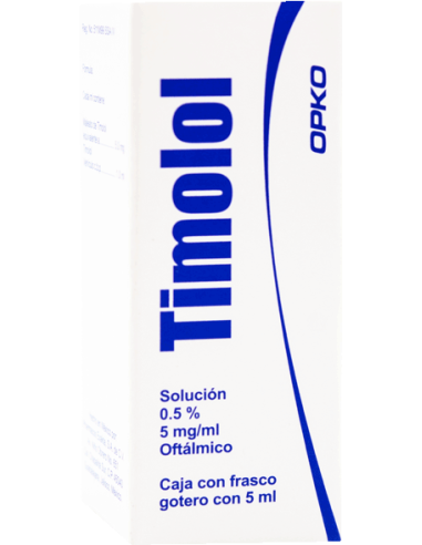 Timolol Sol. Oftálmica 5mg. Fco 5mL (Opko)