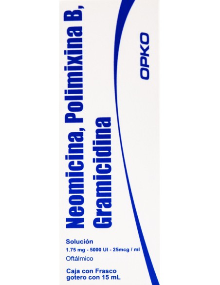 Neomicina, Polimixina B, Gramicida Sol. Oftálmica Fco 15mL (Opko)
