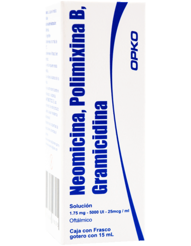 Neomicina, Polimixina B, Gramicida Sol. Oftálmica Fco 15mL (Opko)