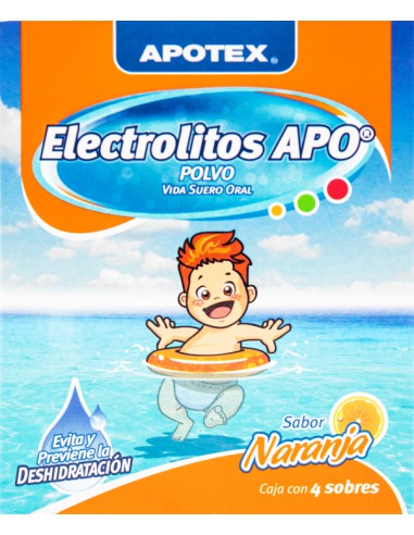 Electrolitos APO Sobres Naranja C/4