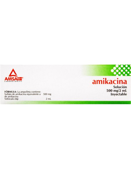 Amikacina Sol.Iny. 500 mg Amp. C/1 2mL (Amsa)