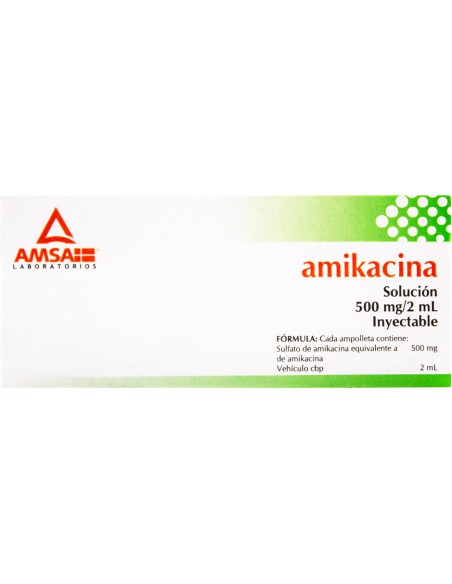 Amikacina Sol.Iny. 500 mg Amp. C/2 2mL (Amsa)