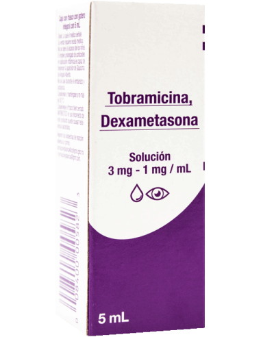 Tobramicina, Dexametasona Sol Gotas Oftálmicas Fco 5mL (Grin)