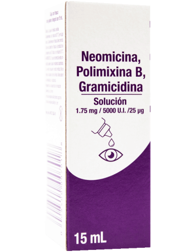 Neomicina, Polimixina B, Gramicidina Sol. Oftálmica Fco 15mL (Grin)