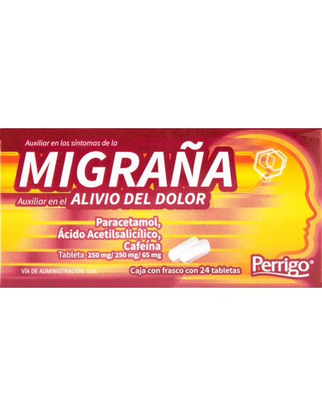 Paracetamol, Ácido Acetilsalicílico, Cafeína Tabs C/24 (Perrigo)