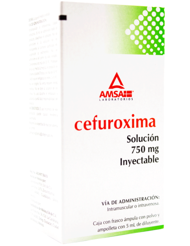 Cefuroxima Sol. Iny. 750 mg Amp. 5mL. (Amsa)