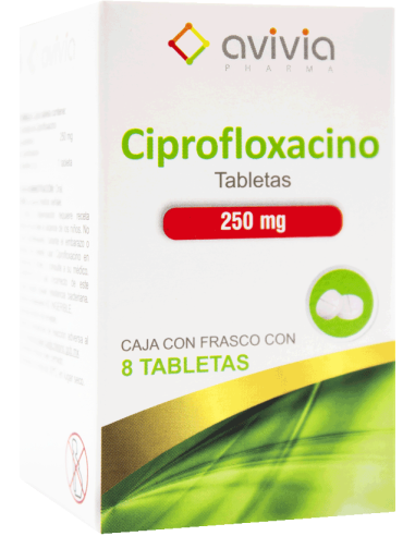 Ciprofloxacino Tabs 250mg C/8 (Avivia)