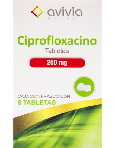 Ciprofloxacino Tabs 250mg C/8 (Avivia)