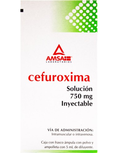 Cefuroxima Sol. Iny. 750 mg Amp. 5mL. (Amsa)